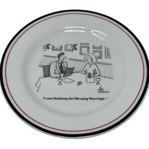 Restoration Hardware The New Yorker Humor I Want Chardonnay, but….. 8” Plate